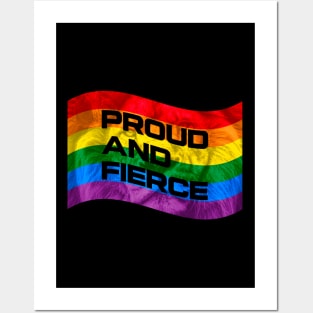 Proud and Fierce Pride Flag Posters and Art